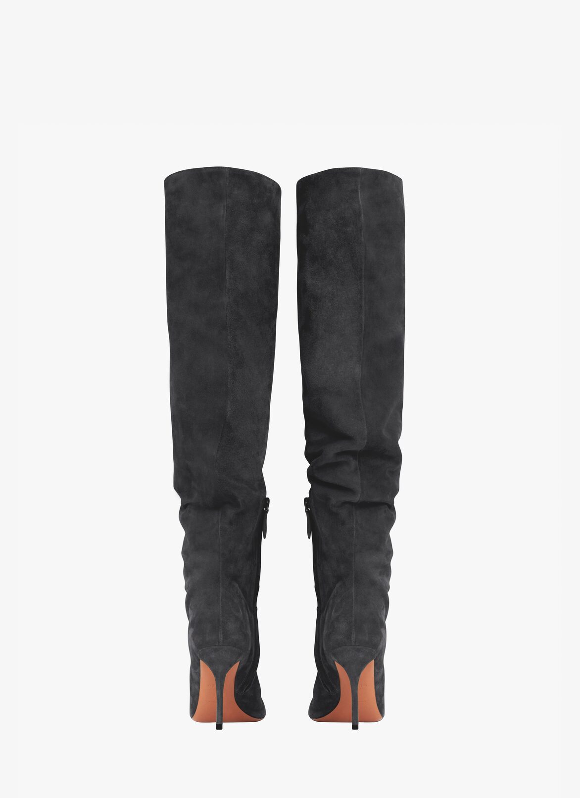 Fluide boots in suede calfskin ALAÏA BLACK FLUIDE BOOTS IN SUEDE CALFSKIN